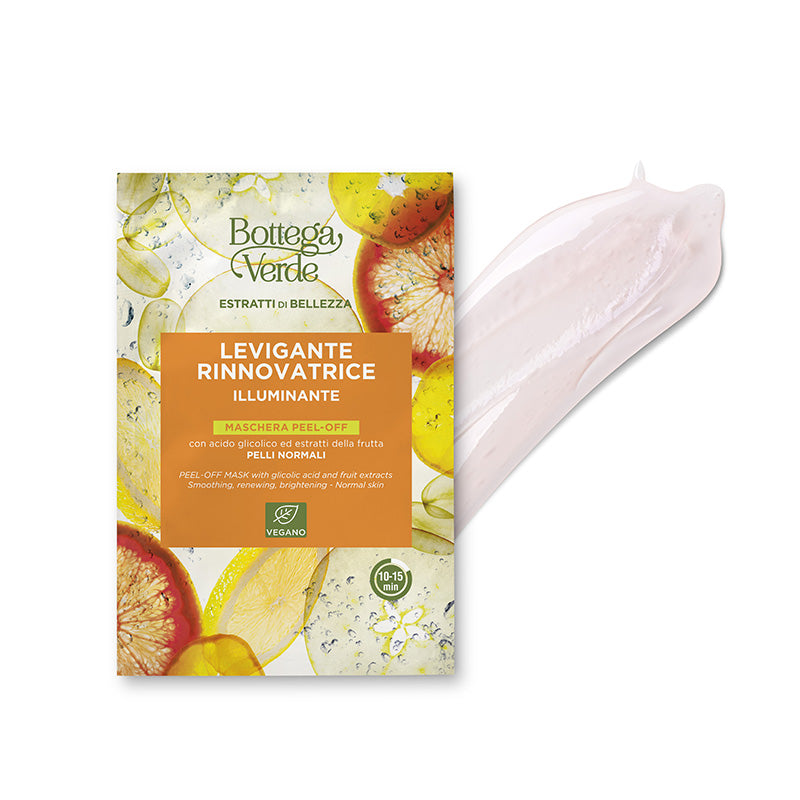 Bottega Verde-PEEL-OFF MASK -med Glykkolsyre og fruktekstrakter- Alle hudtyper